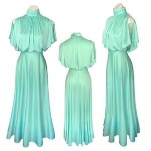 v i n t a g e :: Goddess Grecian Dress Flowy Cape Dress